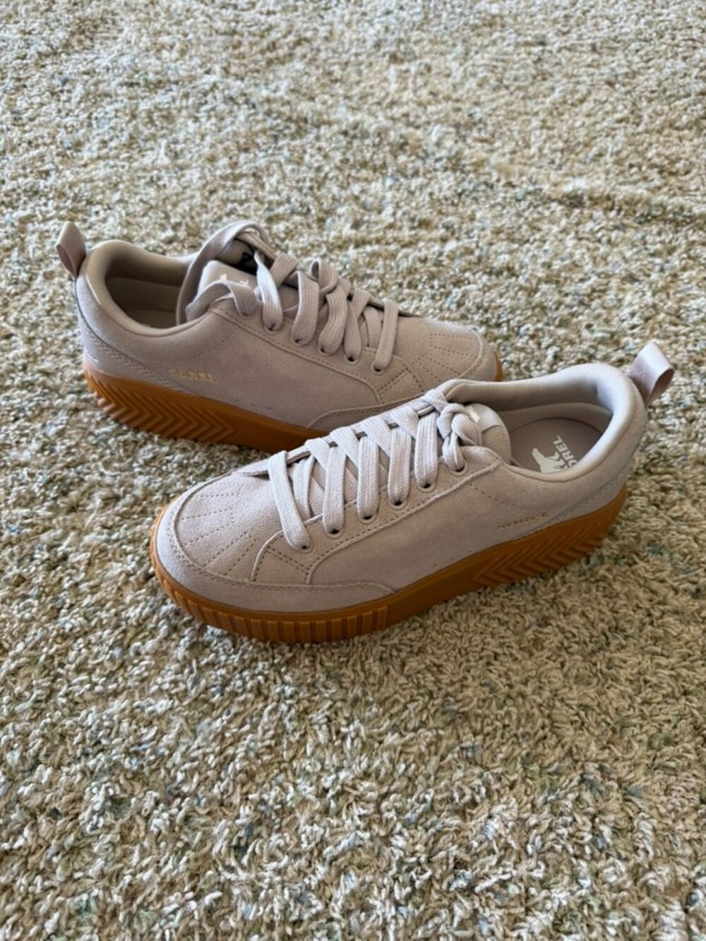 Sorel Ona Ave Low Sneaker Waterproof  Suede Crushed Clay Gum Sole Sz 9 NIB